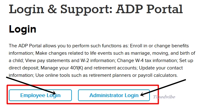 My ADP Login For The ADP Self Service Portal Tined Vibe